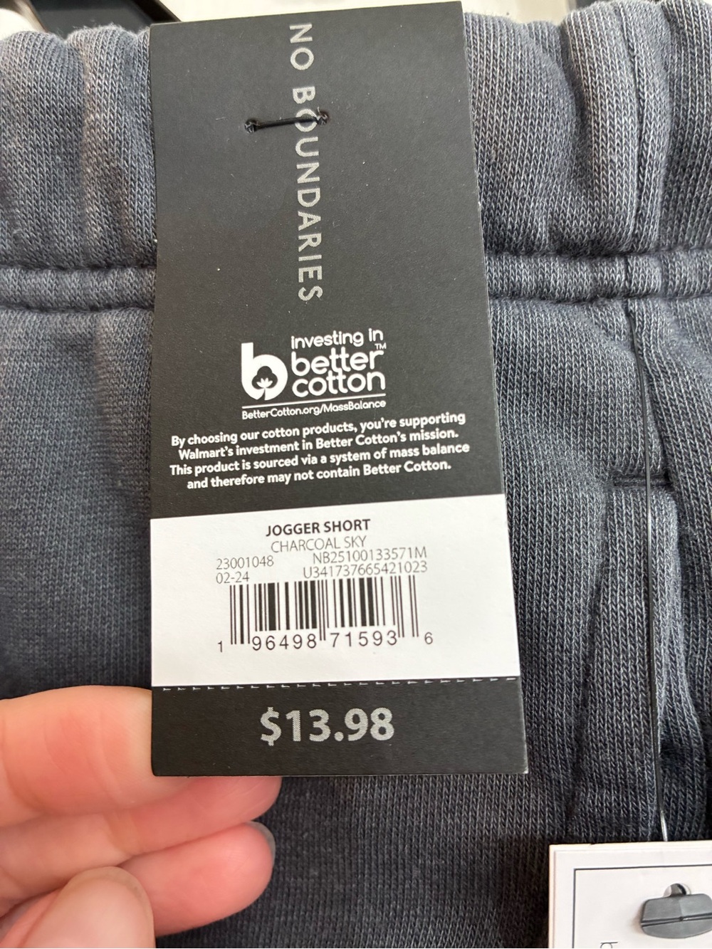No Boundaries Charcoal Sky Jogger Shorts - Dark Grey - Picture 2 of 10